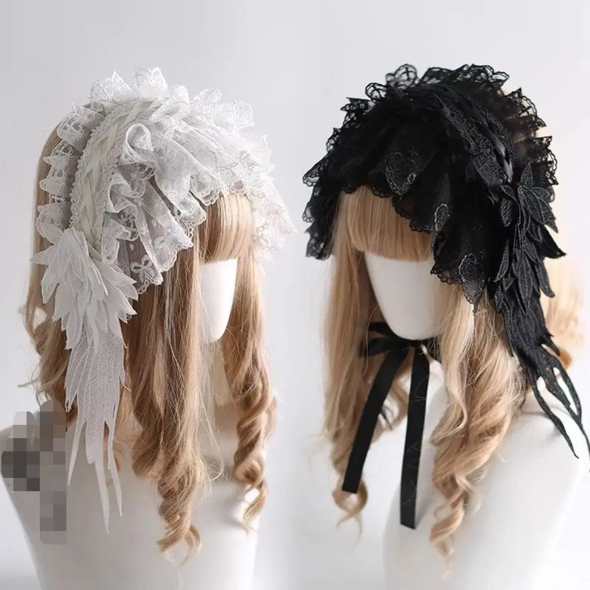 ロリータゴシックレースヘアアクセサリー(2 カラー)